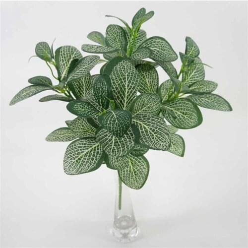 32cm Artificial Flower Leaf Green Plants Potted Ornaments Artificial Grass For Wedding Home Table Garden Decoration