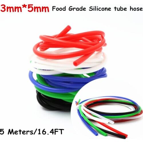 5m - 3x5mm New arrival High and low temperature resistance tasteless non-toxic Transparent Food Grade Silicone Hose Tube Pipe
