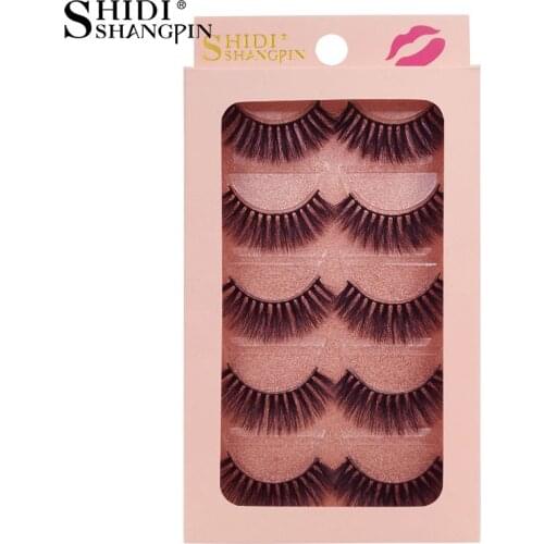 5 Pairs False Eyelashes Natural Long 3d Mink Lashes Makeup Fake Eye Lashes Handmade Thick Lashes Mink For Beauty Mink Eyelashes