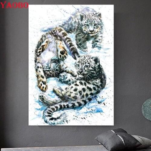 5d diamond painting Three Leopards diy diamond mosaic embroidery full display square round drill painting rhinestones art