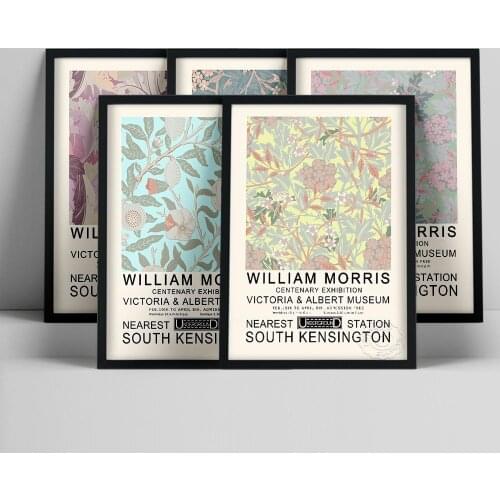 Abstract Vintage Painting William Morris Exhibition Canvas Posters and Prints Museum Modern Gallery Wall Art Picture Home Decor