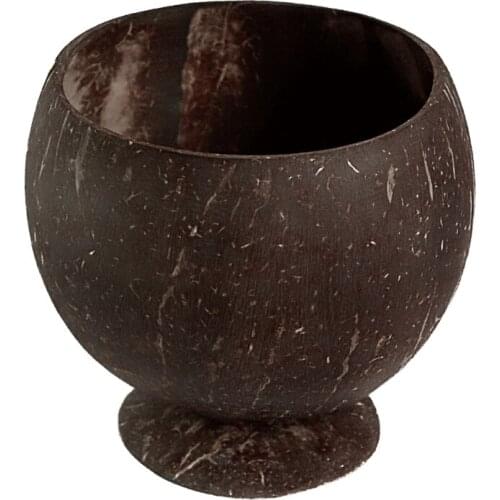 Natural Coconut Cup Stylish Coconut Shell Fruit Beer Coffee Cold Drink Cup Wooden bowl Tableware Restaurant Kitchen Tool