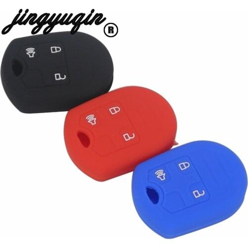 Jingyuqin 3B Silicone Car Key Case Cover For Ford Flex F150 F250 F350 F450 Explorer Edge Mustang Expedition Taurus Fusi styling
