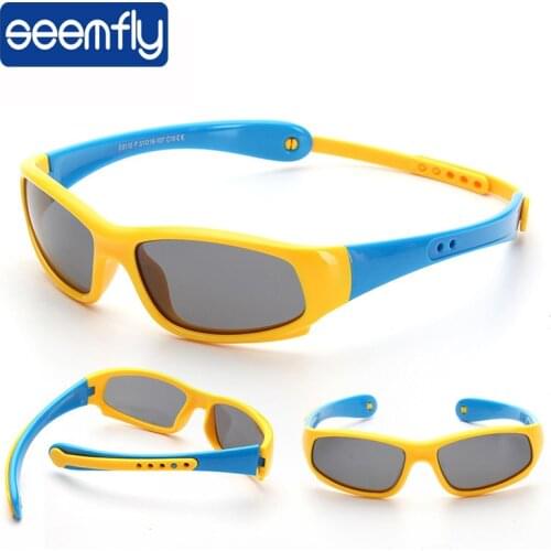 Seemfly Children Silicone Glasses Kids Driving Sport Sunglasses Ultralight TR90 Spectacles Frame Protection Optical Lens Eyewear