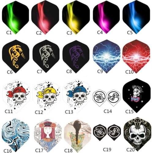 25 Pcs/Set Dart Flights Sets Multiple Styles Colorful PET Darts Flights Wing Dart Accessories Wholesale