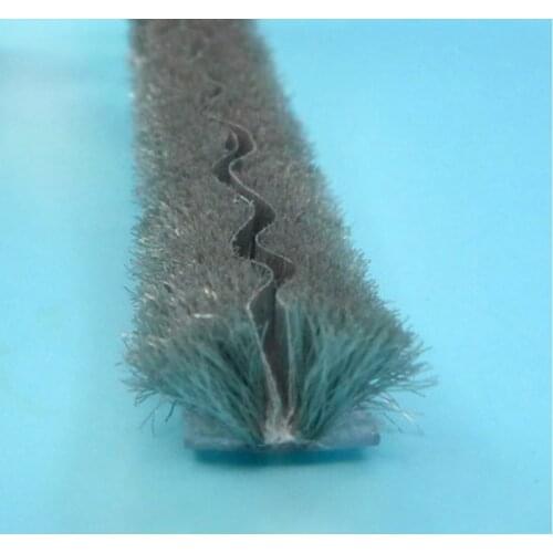 Felt Draught Excluder Wool Pile Weatherstrip Sliding Window Door Brush Seal Bristles +PVC Waterproof 5mm odd Gray Black