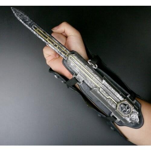 1: 1 Simulation Sword Sleeve Arrow Cosplay Weapon Props Sleeve Sword Toy Sword Simulation Weapon Can Be Ejected Gift for Teens