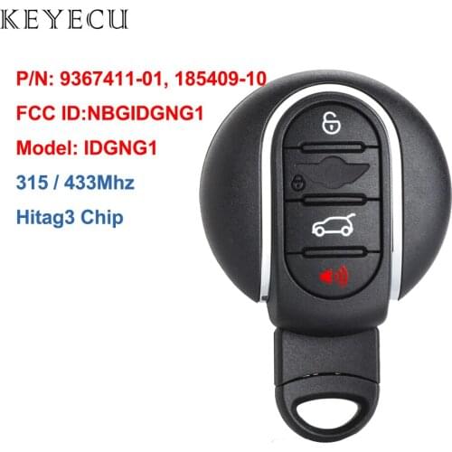 Keyecu Original Smart Remote Key Fob 4 Buttons 315/434MHz for BMW Mini Copper 2015 2016 2017 2018, FCC ID: NBGIDGNG1