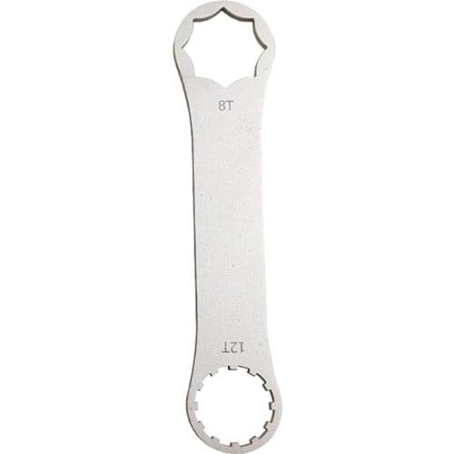 2 In1 Bike 8T-12T Fork Cover Disassembly Wrench Aluminum Alloy For Suntour XCR/RST/XCM/RST Fork Bicycle Repair Tool