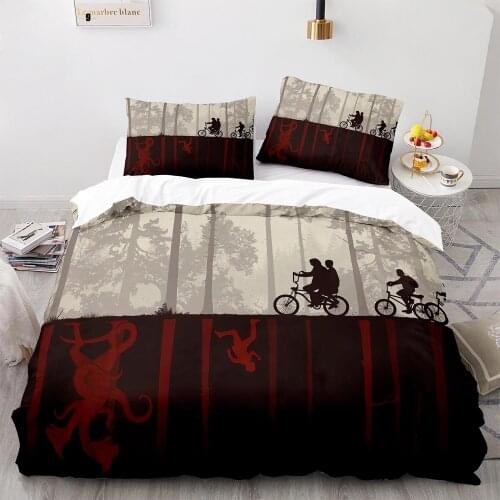 Stranger Things Bedding Set Single Twin Full Queen King Size Stranger Things Bed Set Childrens Kid Bedroom Duvetcover Sets 004