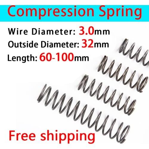 Compressed Spring Line Diameter 3.0mm, External Diameter 32mm, Length 60mm-100mm Pressure Spring Cash Sale Return Spring