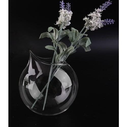 Creative Transparent Borosilicate Glass Wall Hanging Fish Tank Clear Vase Home Decorative Oranment Wide Hole Superior Material