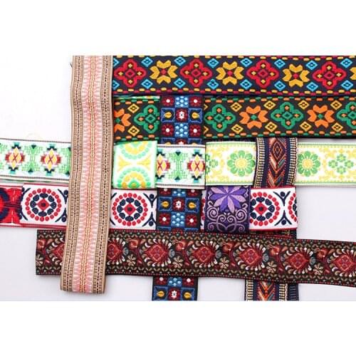 New High Quality 2" 5cm 10yard/lot Woven Jacquard Ribbon Multiple styles Pattern Straps And Belt Decorative accessories