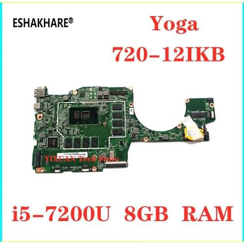 5B20Q12172 motherboard for lenovo Yoga 720-12IKB laptop motherboard with I5-7200U UMA 8G RAM 100% tested work