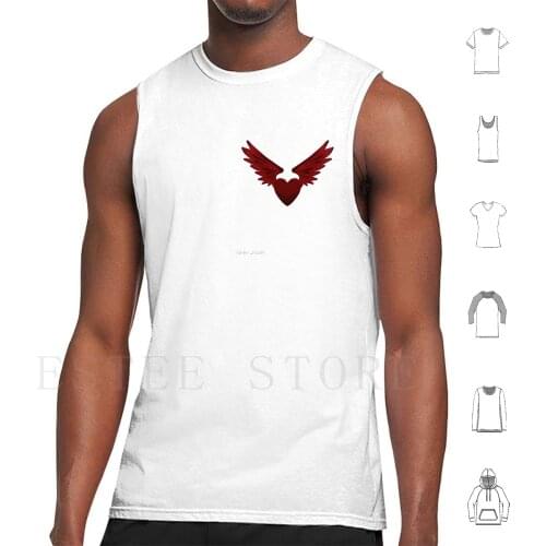 Winged Heart Tank Tops Vest Heart Red Red Heart Winged Heart Love Loss Of A Loved One Angel Cherub Cupid Modern
