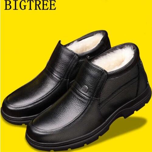 Men Ankle Boots Winter Shoes Men Boots Genuine Leather Dad Shoes Snow Boots Men Casual Shoes Chaussure Homme Erkek Spor Ayakkabi