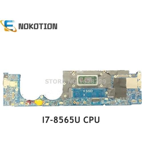 NOKOTION For DELL XPS 13 9380 13.3 inch laptop mothebroard EDO30 LA-E672P CN-05F77F 5F77F 5F77F I7-8565U 1.8GHz CPU 16GB RAM
