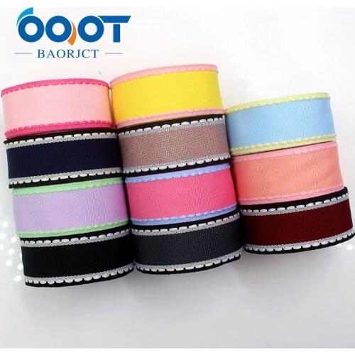 OOOT BAORJCT G-181028-1459,25mm 10yards Solid color Hook lace grosgrain ribbon,Wedding decoration,DIY Gift wrapping materials