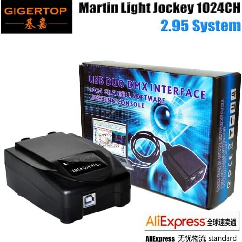 Orignal Martin Light Jockey USB 2.95 DMX Interface 1024 Channel Software USB DMX PC 3D Stage Lighting Controller Software