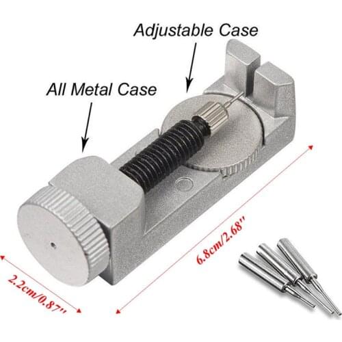 All Metal Adjustable Watch Band Strap Bracelet Link Pin Remover Repair Tool Kit 87HB