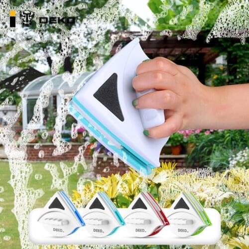 DEKO Magnetic Window Glass Cleaner Brush Tool Window Wipe Double Side Magnetic Glass Brush for Washing Household Cleaning Tool
