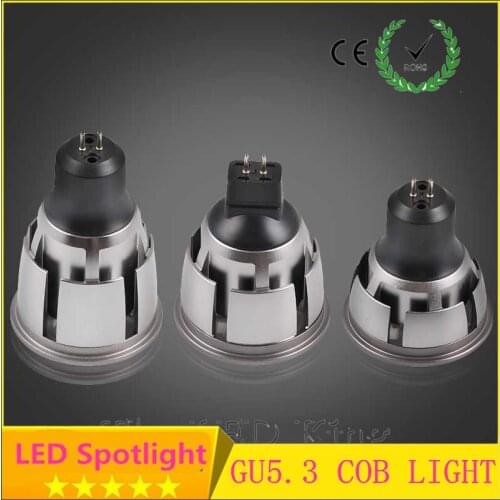Super Bright 6W 9W 12W 15W GU5.3 COB LED Bulbs Light 220V Dimmable Led Spotlights Warm/Cool White GU 5.3 base LED downlight