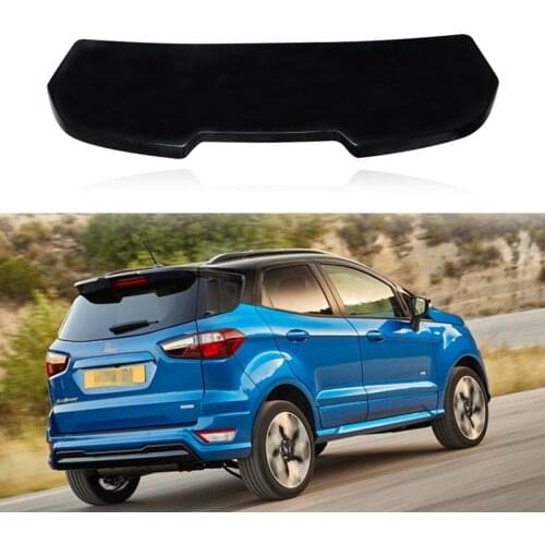 For Ford Ecosport 2013 to 2018 High Quality ABS Plastic Tail Spoiler Rear Trunk Boot Wing Lip Roof Black Spoiler
