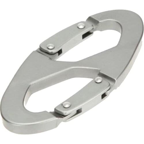 1PC Climbing Equipment 8 Shape Steel Carabiner Key Chain Hook Clip Outdoor Survival Camping Hiking Accessories