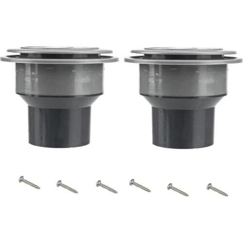 2 Pieces Dashboard Air Conditioning Deflector Side Roof Air Black Vent Outlet Mount Round Louvered Dash Vent Exhaust Grille for