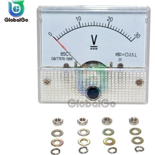 85C1 1V 2V 3V 5V 10V 15V20V 30V DC Analog Meter Panel AMP Current Ammeters Gauge