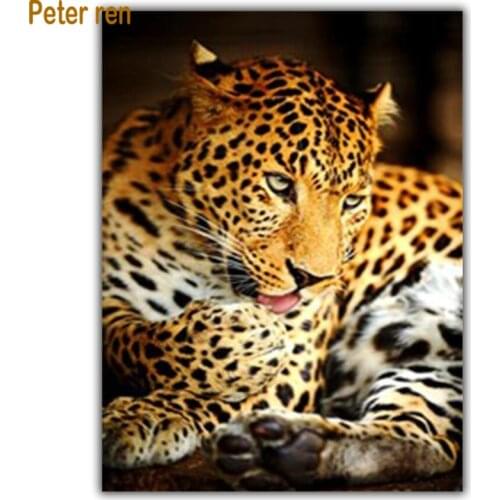 Diamond painting diy Square\Round diamond embroidery full diamond Mosaic cross stitch living room decoration Prostitute cheetah
