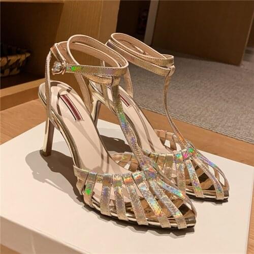 2021 Spring And Summer New Elegant And Noble Ladies High Heels Fashion Casual Banquet Womens Shoes Leather Handmade Sandals