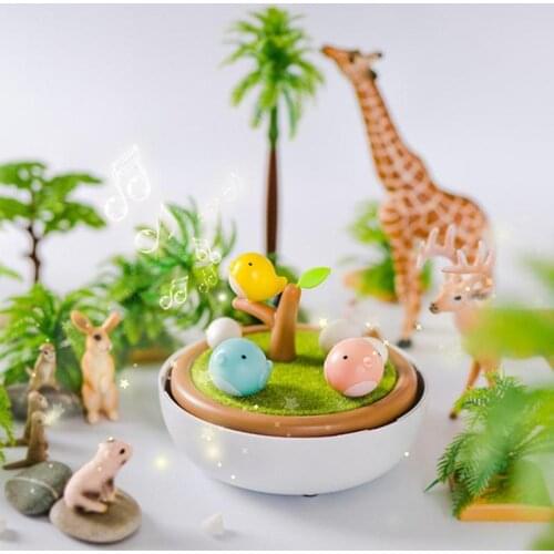 Colorful Lights Rechargeable Music Box Night Light LED Micro landscape music bedroom night light Drop shipping