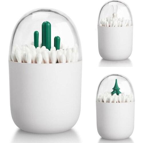 Cotton Swab Holder, Small Q-Tips Toothpicks Storage Organizer-ABUX