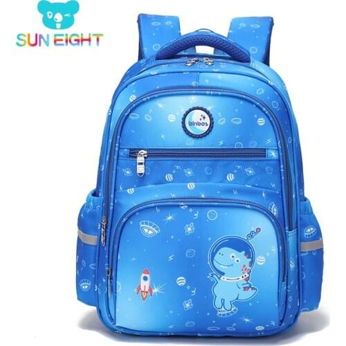 SUN EIGHT New 2021 Children Backpacks School Bags For Girls Cartoon Pattern Bookbag Waterproof Mochilas