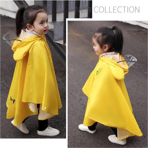 Cute Cartoon Animal Kids Children Outdoor Waterproof Cloak Rain Poncho Raincoat