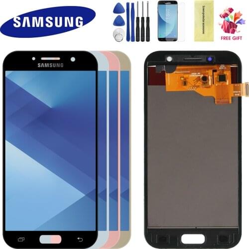 For Samsung Galaxy A5 2017 LCD A520 SM-A520F LCD Display Touch Screen Digitizer Assembly Frame For A5 2017 A520 LCD Screen