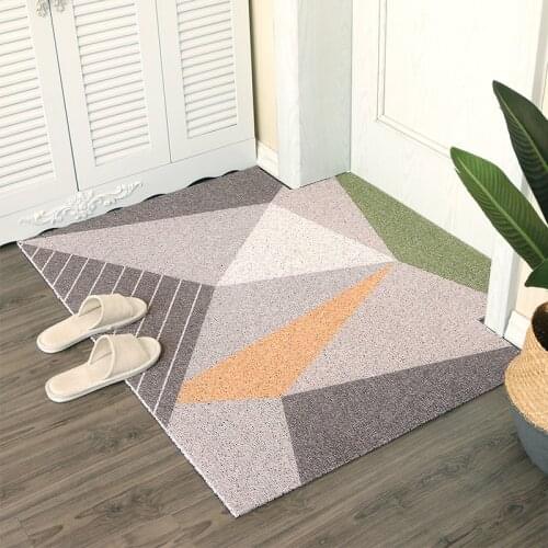 Household Dust-proof Doormat Non-slip PVC Silk Loop Mats Carpet Can Be Customized Cuttable Mats Carpet Non-slip Entrance Doormat