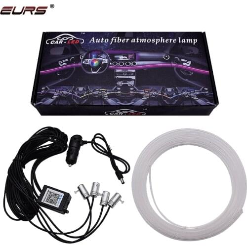 EURS Flexible Neon Light Glow EL Wire Rope tape Cable Strip LED Sewing Edge car Lights Dance Party Car Decor Light 4M 6M 8M