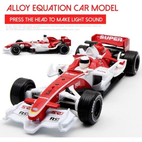 1:32 Scale F1 Racing Formula Racing Alloy Sports Car Model Toy Simulation Sound And Light Pull Back Diecasts Kids Toy Vehicles