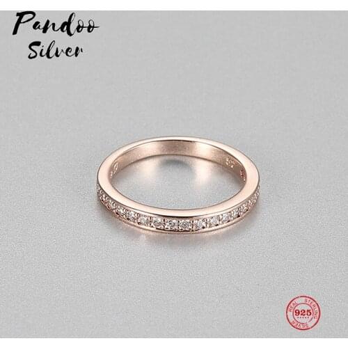 Fashion Charm Pure 925 Silver Original 1:1 Copy, Elegant Temperament Romantic Exquisite Ring Ring Female Luxury Jewelry Gifts