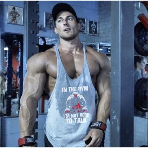 Men Tank Tops Fitness Clothing sleeveless shirt Y back Bodybuilding undershirt cotton gym Stringer muscle workout singlets