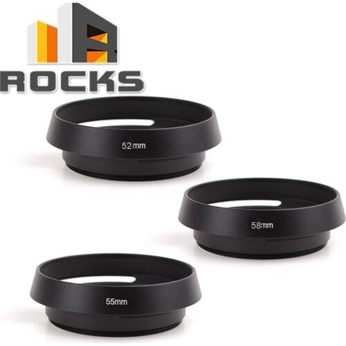 Metal Tilted Vented Lens Hood 52mm 55mm 58mm Suit For Leica M Camera