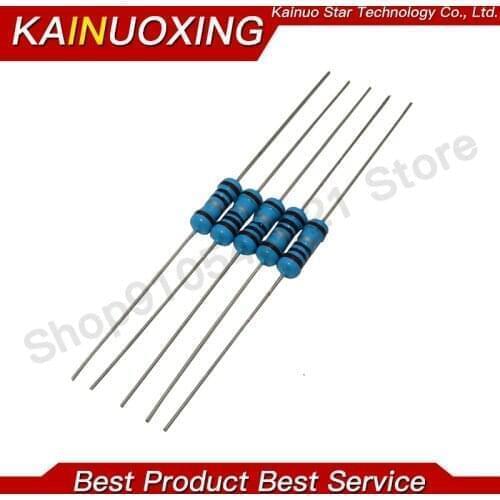 50pcs 1/2W Metal film resistor 1% 1R ~ 1M 1 2 10 22 47 100 330 ohm 1K 4.7K 10K 22K 47K 100K 330K 470K 2R 10R 22R 47R 100R 330R