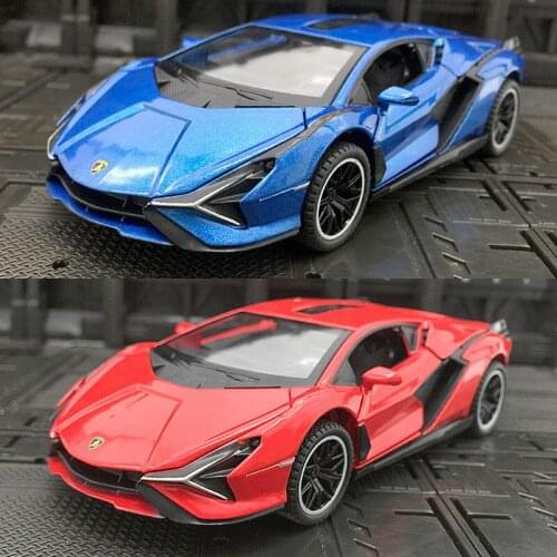1:32 Sian Alloy Sports Car Model Diecast Sound Super Racing Lifting Tail Vehicle For Children Gifts