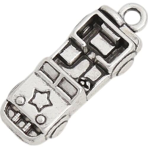 RAINXTAR Fashion Vintage Alloy Car Shape Charms For Jewelry Making 9*23mm AAC255