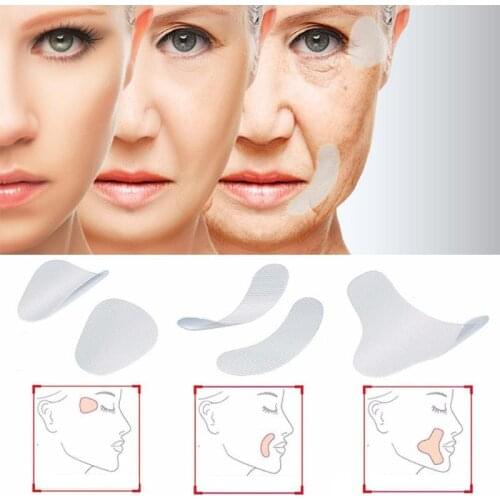 12/27/24pcs Thin Face Stickers Facial Line Wrinkle Sagging Skin Lift Up Tape Frown Smile Lines Forehead Anti-Wrinkle Patches