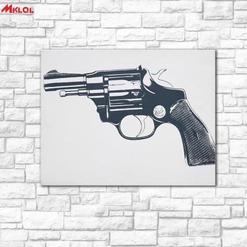 Wall Art Retro revolver American painting Painting For Living Room Home Decoration Oil Painting On Canvas Wall Painting no fram4