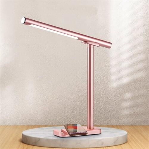 New LED Eye Protection Table Lamps Touch Switch USB Mobile Phone Wireless Charging Magnetic Night Lamp Bedside Lamp
