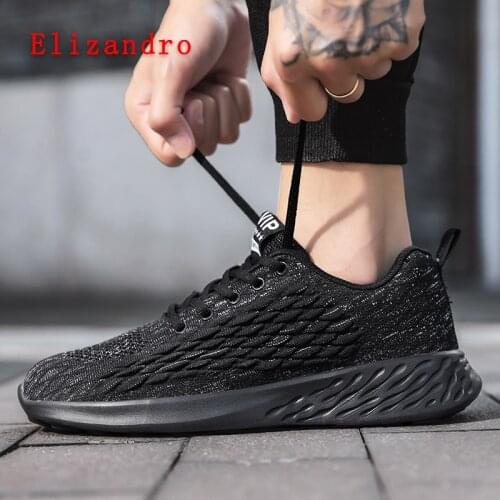 Elizandro New Entertaining Interactive Office Dinner Out Simple Style Canvas Mesh Sleeve Mens Casual Sports Shoes 39-44